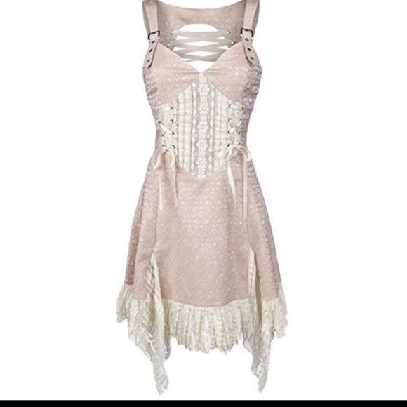 Victorian Lace Gorgeous Corset Midi Dress - Picture 2 of 3